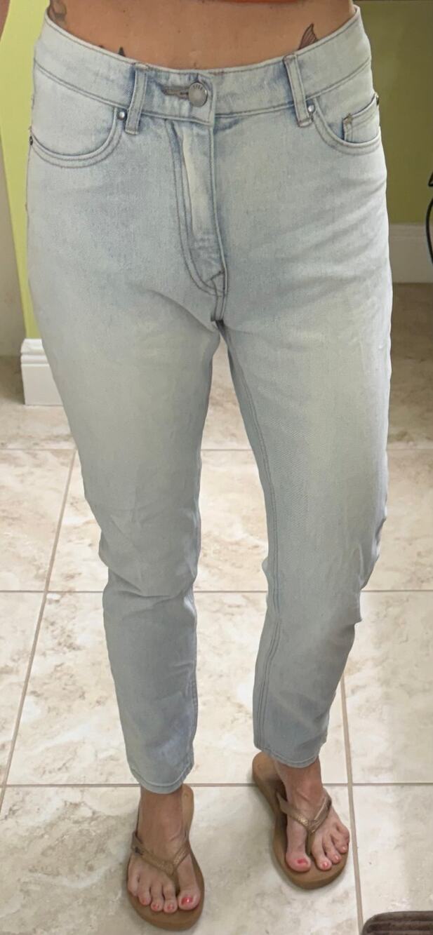Roxy light wash denim jeans straight leg size 25 Y2K